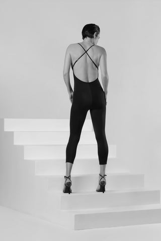 AHD LA Black Leotard Body Suit by Anthony Hamdan Djendeli