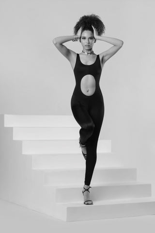 AHD LA Black Leotard Body Suit by Anthony Hamdan Djendeli
