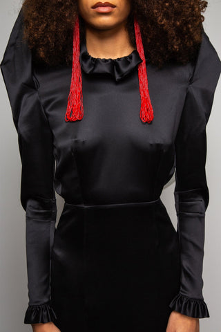 Djendeli - Soleil D'Egypt Dress - Dresses - Black - Silk
