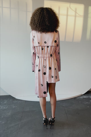 Asymmetric Baby Pink Coat Dress - DJENDELI - Eaunanisme Dress