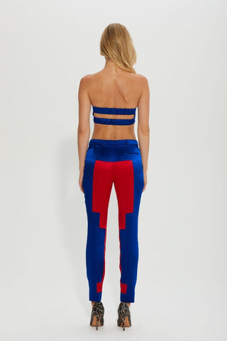 Djendeli - Blue and Red Jigsaw Pants - Pants - S -