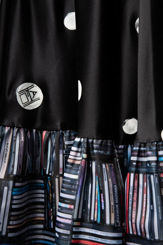Djendeli - Hill Skirt - Skirts - Black/White/Multicolor - Silk/Polyester