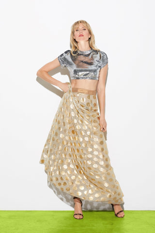 Djendeli - Sonoran Skirt - Skirts - XS - Gold Polka Dots